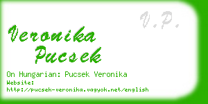 veronika pucsek business card